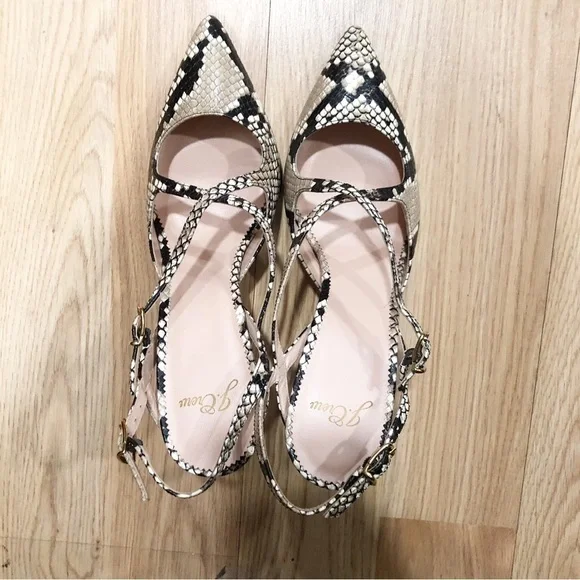 J.Crew Women’s Strappy‎ Elsie pumps in snake-embossed leather - Picture 2 of 9